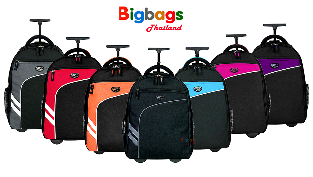 BigbagsThailand กระเป๋าเดินทาง Romar Polo  กระเป๋าเป้ล้อลาก 18 นิ้ว รุ่น Polo R123418 (Black)