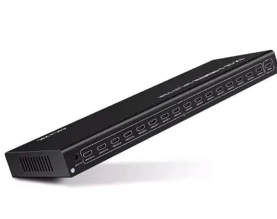 กล่องแยกสัญญาณ Splitter รุ่น HDMI 1 ออก 16 Full HD 1080P 4K 3D Verion 1.4 (Black)
