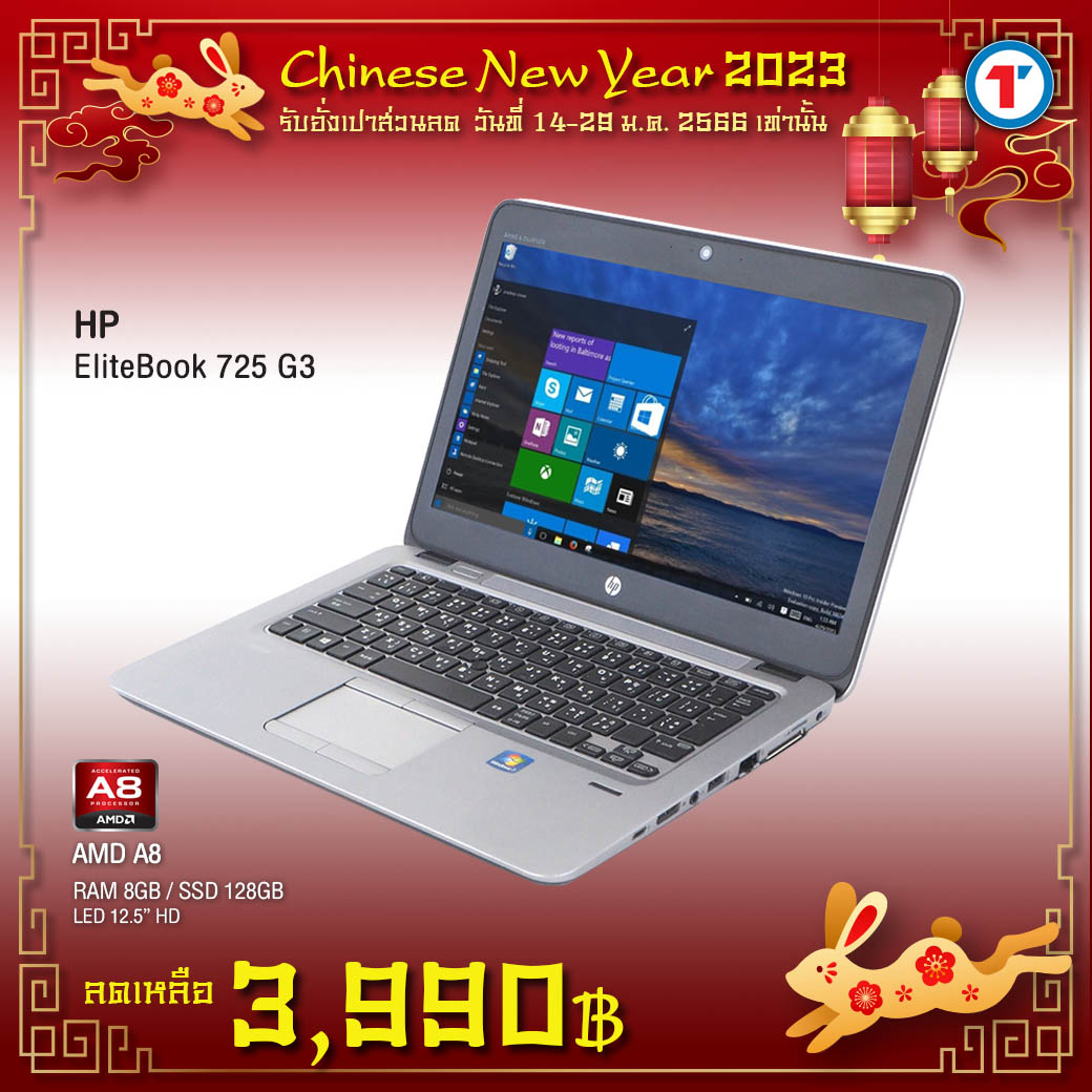HP EliteBook725G3 A8-8600B 4GB SSD256GB