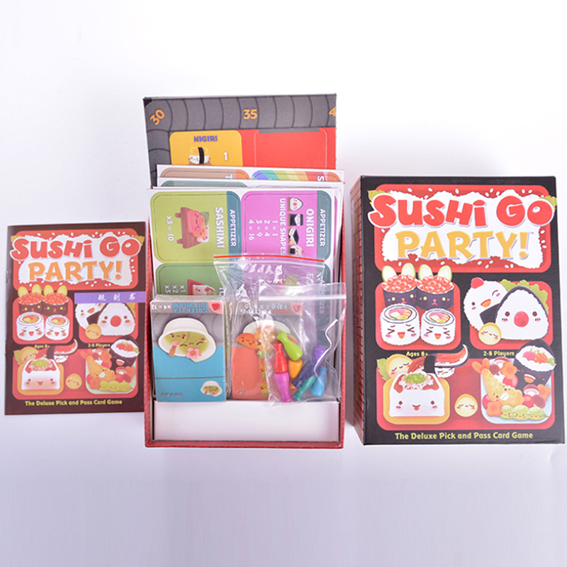 Interactive Sushi Educational Board Game Parent Child Party Pick Pass Card Toy