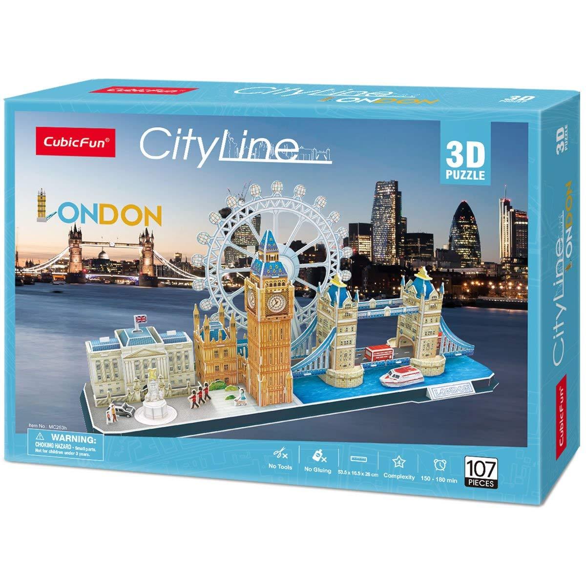 CityLine London 3D Puzzle CubicFun ตัวต่อ โมเดล จำลองเมืองอังกฤษ จิ๊กซอว์ตัวต่อ สามมิติ สวยงามสมจริง #MC253h
