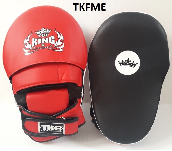 Top King focus mitts TKFME Black-Red for Training Muay Thai MMA K1 เป้ามือท็อปคิงส์ แบบโค้ง สีดำ-แดง สำหรับเทรนเนอร์ ในการฝึกซ้อมนักมวย