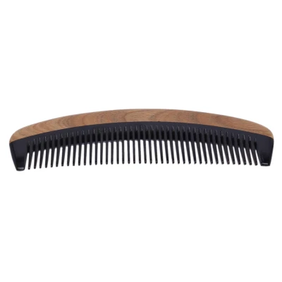 Natural green sandalwood horn comb Sandalwood straight hair comb Hairdressing tools horns and wooden comb
