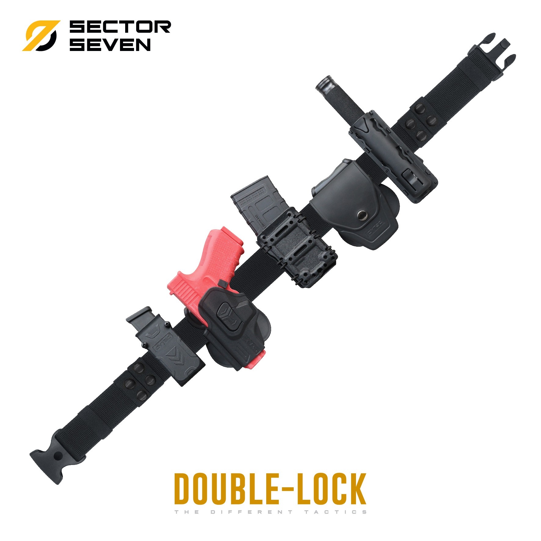 เข็มขัดสนาม Sector7 หัว Double-Lock เข็มขัดทหาร BY:Tactical unit