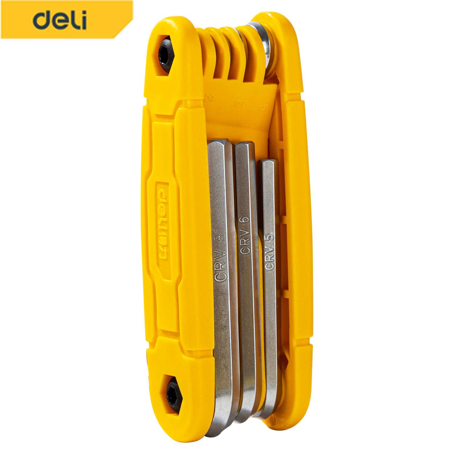 Deli ประแจหกเหลี่ยม แบบตลับ 1.5 - 8 มม. (8 ตัวชุด) พับได้ แกนหกเหลี่ยม ตลับกุญแจหกเหลี่ยม กุญแจหกเหลี่ยม ประแจแอล ชุดประแจแ ราคา 119 บาท*ส่งฟรี
