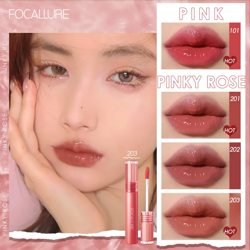 ภาพสินค้าFOCALLURE Lip tint High Pigment Lipstick Long-Lasting Glossy จากร้าน FOCALLURE Official Store บน Lazada ภาพที่ 3