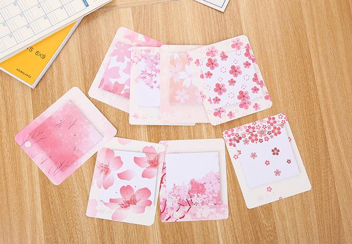 กระดาษโน๊ต กาวในตัว Sticky Note ดอกซากุระ Sakura Memo Pad (สั่งซื้อสินค้า 12รายการขึ้นไปส่งฟรี! คละได้ทั้งร้าน)