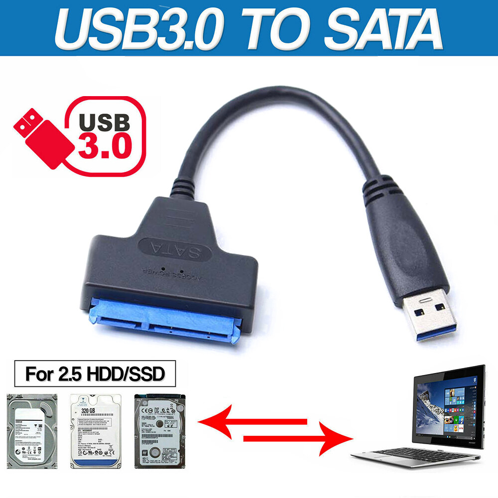 สายแปลง USB 3.0 to Sata Converter Adapter Cable อะแดปเตอร์ซาต้าสายฮาร์ดดิสก์ภายนอก 22 PIN SATA III USB 3.0 อะแดปเตอร์แปลงข้อมูลสำหรับ 2.5 นิ้ว HDD/SSD A40