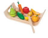 PlanToys ของเล่นไม้ Assorted Fruit & Vegetable ชุดหั่น ผัก และ ผลไม้ ของเล่นเด็ก 3 ขวบ