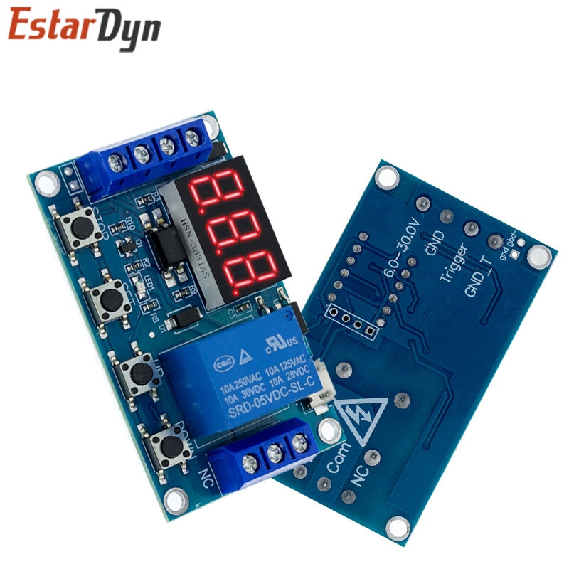 6 30V Relay Module Switch Trigger Time Delay Circuit Timer Cycle
