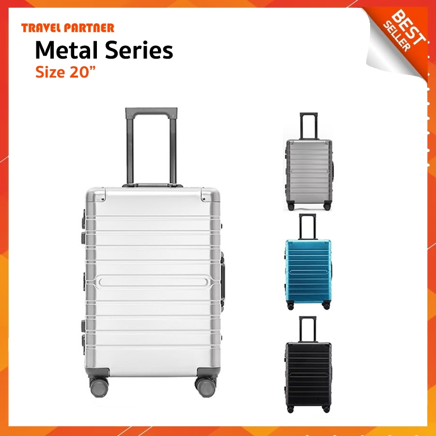 Travel Partner    กระเป๋าเดินทางรุ่น Metal ขนาด 20 นิ้ว อลูมิเนียมแท้ทั้งใบ 100 %