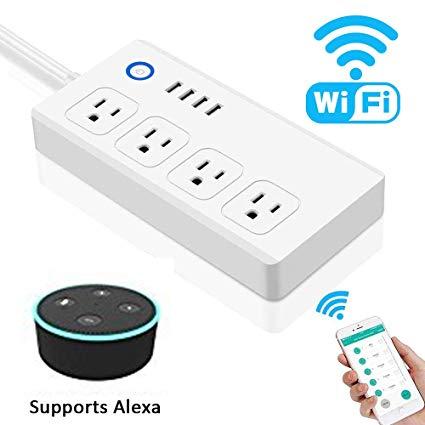Wifi Smart Power Strip Surge Protector Compatible With Alexa Google ...