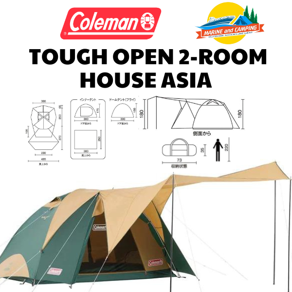 【24h以内発送】Coleman Tough Open 2Room House Coleman TOUGH OPEN 2-ROOM HOUSE ASIA 2000036436 เต๊นท์ครอบครัว