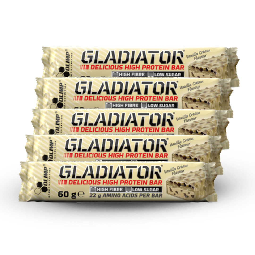 Olimp Gladiator Protein Bar 60g. จำนวน 5แท่ง โปรตีนแท่ง โปรตีนบาร์