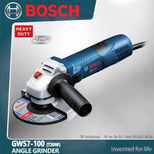 BOSCH เครื่องเจียร์ 4 นิ้ว 720W รุ่น GWS7-100 (มองหาหินเจียร์ 720w ต้องตัวนี้เลย!!สินค้าน่าใช้ รับประกันศูนย์ 1 ปี, Heavy Duty