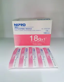 เข็มฉีดยา NIPRO 18G x1" นิ้ว: ซื้อขาย รักษาเฉพาะจุด ออนไลน์ในราคาที่ถูกกว่า  | Lazada.co.th