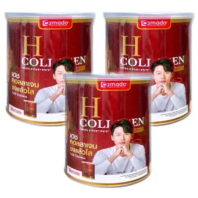 Amado H collagen กระป๋องแดง อมาโด้ เอช นำเข้าจากเกาหลี 100% ขนาด 110 จำนวน 3 กระป๋อง