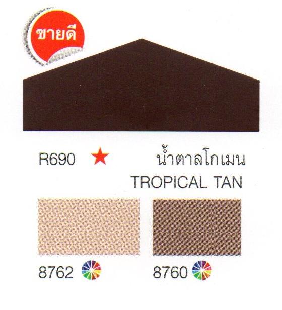TOA สีทากระเบื้องหลังคา Roof Paint # R690 (น้ำตาลโกเมน) แกลลอน ...