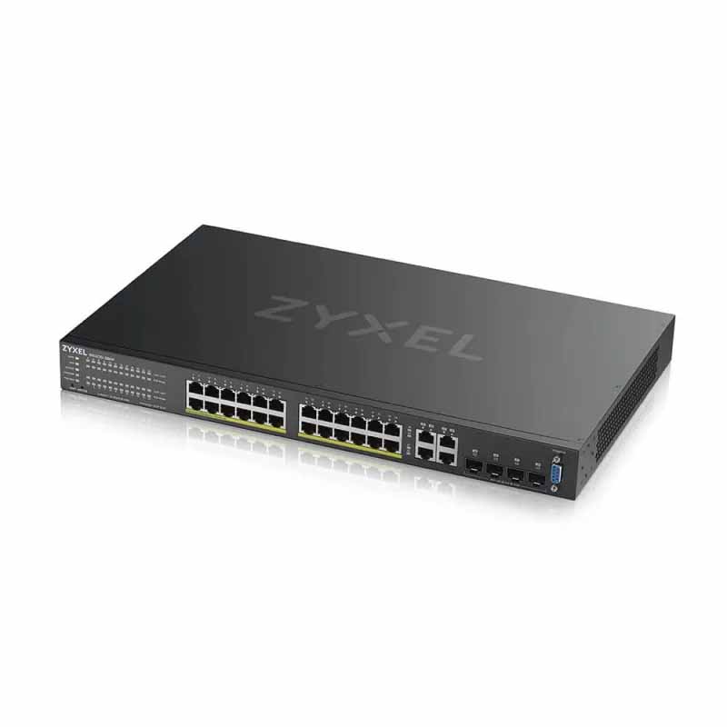 Zyxel 24-port GbE L2 PoE+ Switch with 4 combo (SFP/RJ-45) GbE Uplink 375 Watt [GS2220-28HP] ราคา 23,700 บาท*ส่งฟรี