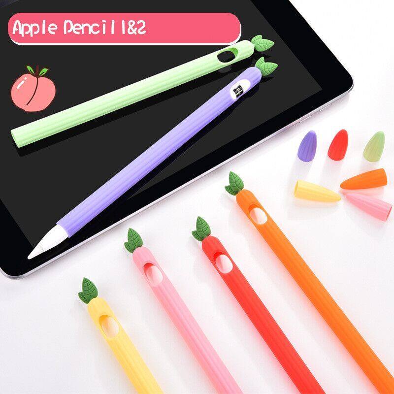 เคสapple Pencil1& 2 Case เคสปากกาซิลิโคนผลไม้ ดินสอ ปลอกปากกาซิลิโคน เคสปากกา6สี(b). 