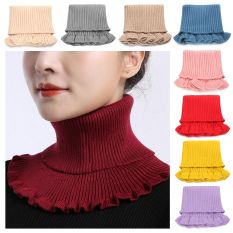 Khăn Quàng Cổ Giả Dệt Kim Cổ Lọ Có Thể Tháo Rời Mùa Đông Với Tai Gỗ A5081