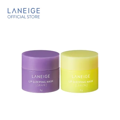 LANEIGE Lip Sleeping Mask 8g Set Grape & Lemon