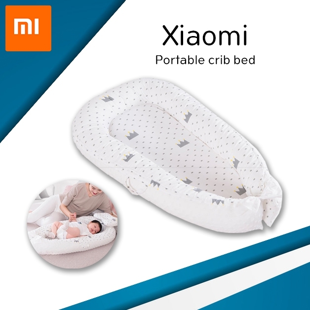 Xiaomi Portable crib bed - ที่นอนสำหรับเด็กทารก ทำจากผ้าฝ้ายคุณภาพสูงและระบายอากาศได้ดี ทำให้เด็กนอนสบาย และช่วยในการนอนหลับของทารกแรกเกิด