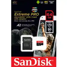 ภาพขนาดย่อของภาพหน้าปกสินค้าSanDisk microSD Card Extreme Pro 64GB อ่าน 170MB/s เขียน 90MB/s (SDSQXCY_064G_GN6MA) ไมโครเอสดี การ์ด Memory Action Camera เมมโมรี่ กล้องแอคชั่น กล้อง โกโปร แซนดิส รับประกัน Lifetime จากร้าน WD   Authorised Store บน Lazada
