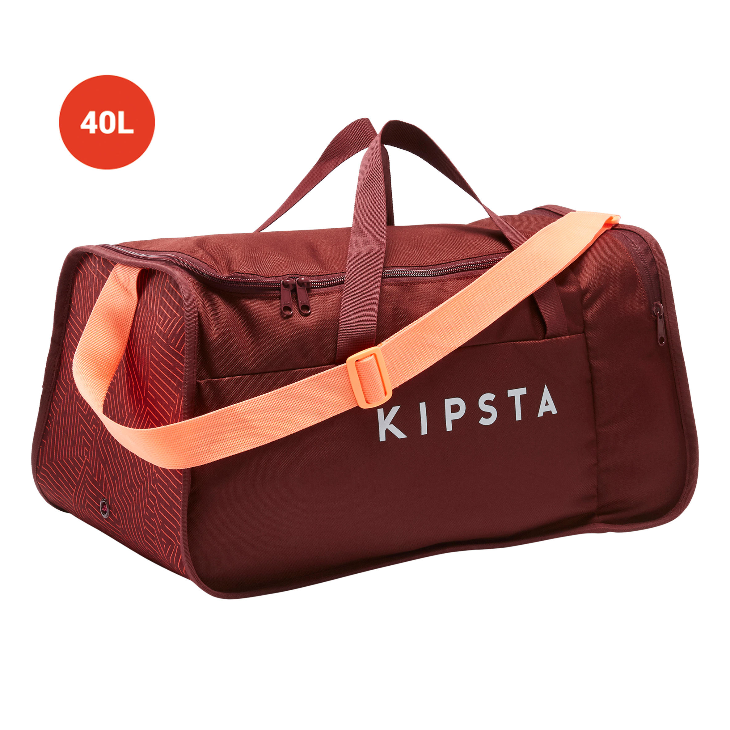 กระเป๋ากีฬารุ่น Kipocket ความจุ 40 ลิตร (สีแดง/ส้ม Coral) 40L Team Sports Bag Kipocket - Red/Coral บาสเกตบอล Basketball Ball กระเป๋ากีฬา กระเป๋าใส่กีฬา เป้กีฬา กีฬาบาส bag  คุณภาพดี โปรโมชั่นสุดคุ้ม ส่งฟรี