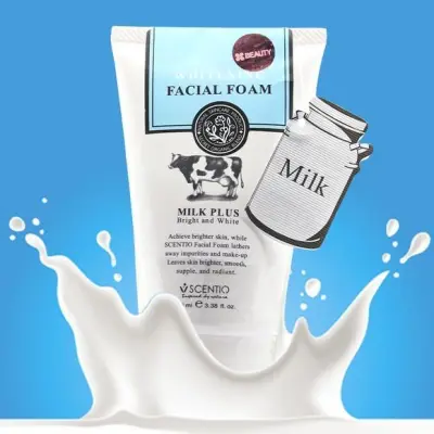 Facial Foam Foam cleansing Gentle formula Scentio Milk Plus Whitening Q10 Facial Foam 100ML