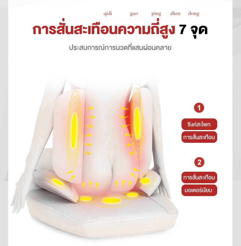 รีวิว เก้าอี้นวดอัตโนมัติ เบาะนวด รุ่นใหม่ใหญ่กว่า เบาะนวดแบบพกพา มัลติฟังก์ชั่นคอเอวไหล่หลังทั้งร่างกายเครื่องดนตรีไฟฟ้านวดเบาะนั่งในครัวเรือน SHUNDING