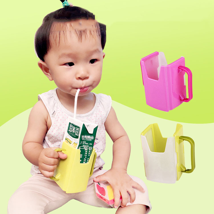 Plastic Baby Kids Toddler Self-Helper Drink Juice Milk Pouch Box Holder ...