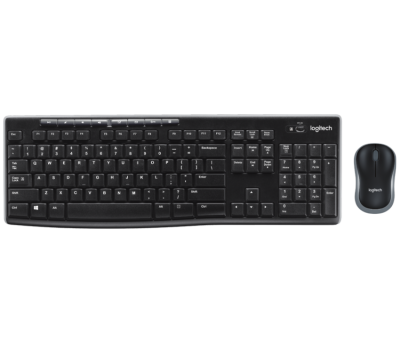 Logitech MK270R WIRELESS COMBO ชุดคีย์บอร์ดและเมาส์ไร้สาย - (Black)