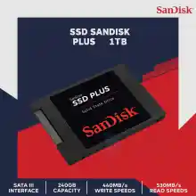 ภาพขนาดย่อของภาพหน้าปกสินค้าSanDisk SSD PLUS 3D NAND 2.5" SATA Solid State Drive Max. 560MB/s ((120G/240G/480G/960G) เหมาะสำหรับโน๊ตบุ๊คและเดสก์ท็อป รับประกัน 3 ปี จากร้าน Hayon บน Lazada ภาพที่ 1