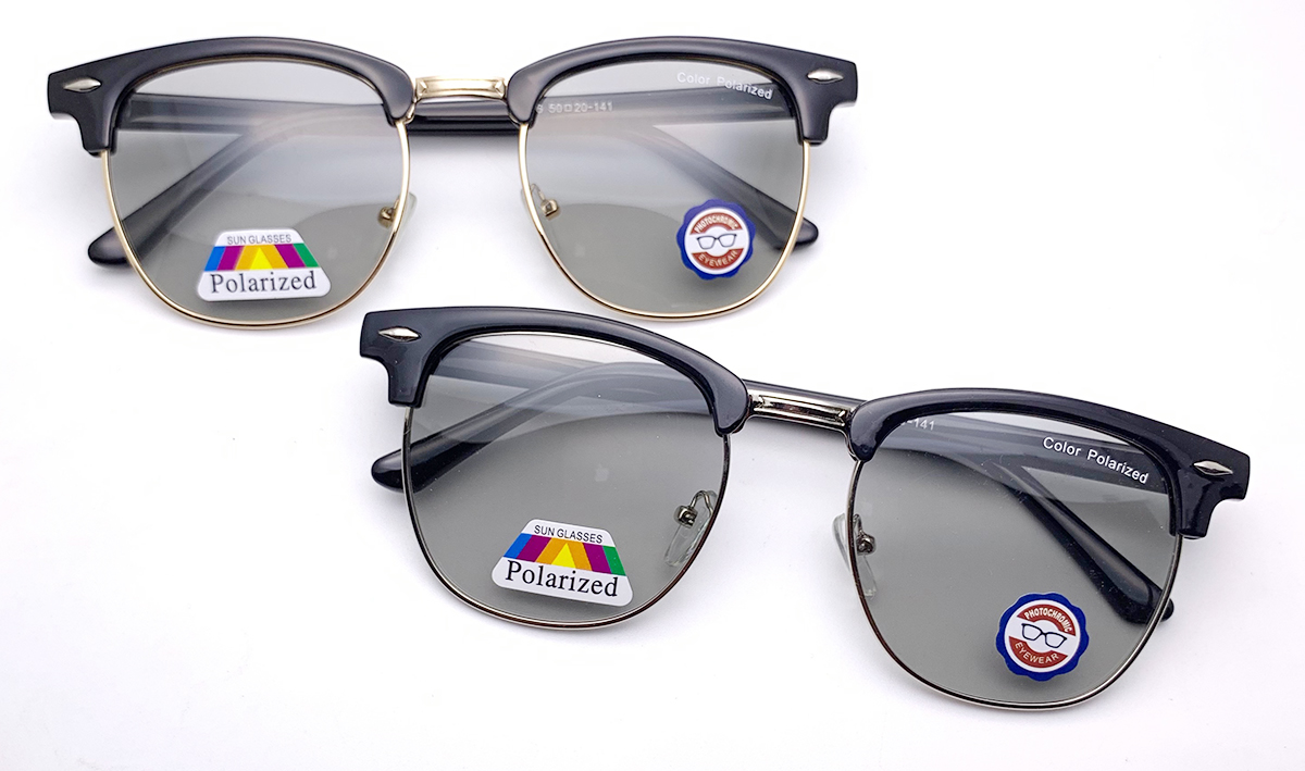 Blue Block Transition Glasses แว่นกันแดด เลนส์ปรับแสง เลนส์ออโต้ Auto Light-adjusting Lens กันรังสี UV, UVA, UVB กรอบแว่นตา สไตล์วนเทจ