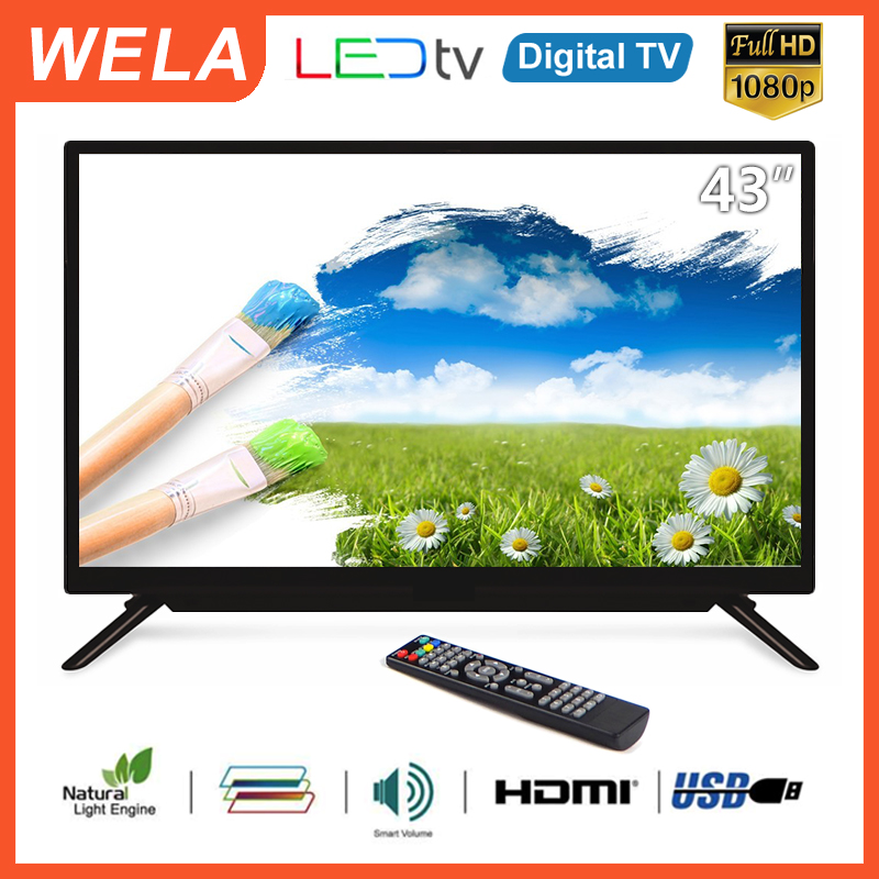 WELA ทีวี 43 นิ้ว LED TV HD Ready (WIDE SCREEN) - AV In-HDMI-USB-VGA