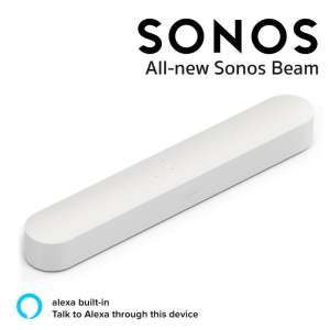 Sonos Beam (สีขาว) ลำโพง Soundbar ควบคุมไร้สาย มิติเสียงที่สมจริง