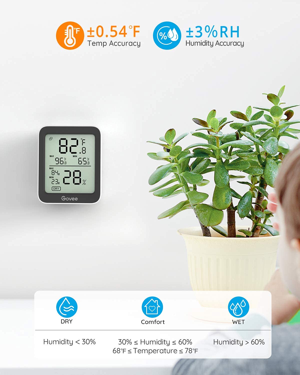 Humidifier H7141 Bundle with Govee Bluetooth Digital Hygrometer Indoor  Thermometer, Room Humidity and Temperature Sensor Gauge w - AliExpress