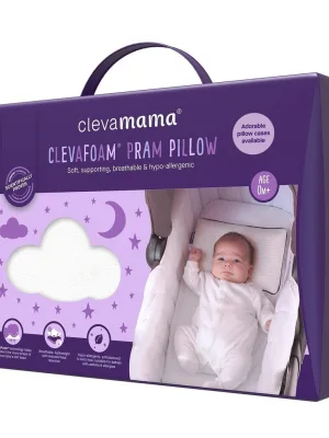 หมอน Clevamama Pram Pillow สำหรับเด็ก 0 เดือน+ (firstkidsthailand)