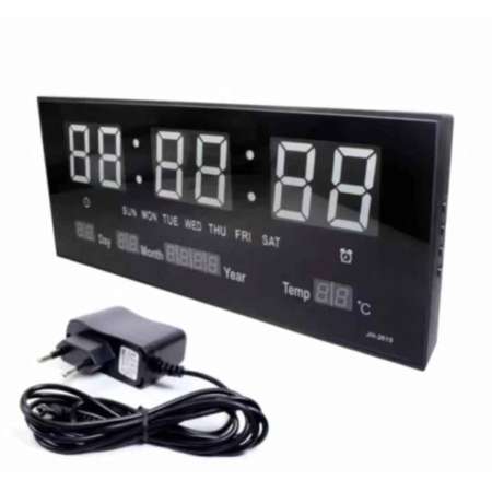 นาฬิกาดิจิตอล LED NUMBER CLOCK แขวนติดผนัง ขนาด 36 X 15 X 3 ( ตัวเลขสูง 5 CM ) ตั้งปลุกได้ มี BACK UP ในตัว ไฟดับไม่ต้องตั้งเวลาใหม่ รุ่น 3615 ตัวเลขสีแดง