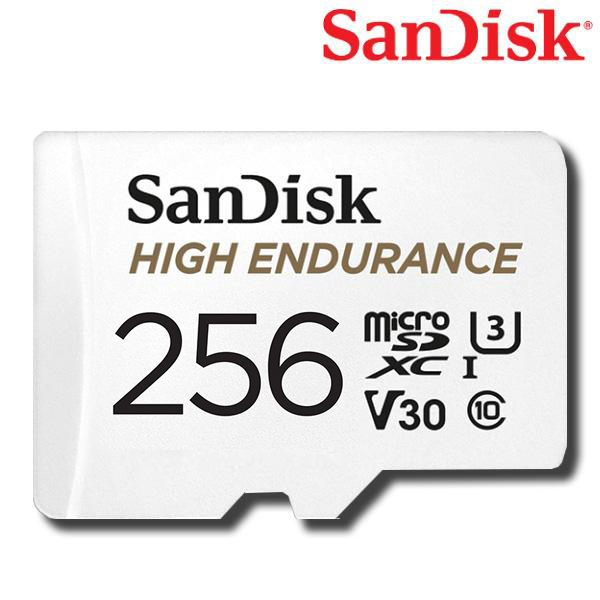 SanDisk High Endurance microSDXC Card ความเร็ว100MB/S ความจุ256GB Class10 สำหรับ กล้องติดรถยนต์ และ กล้องวงจรปิด เมมโมรี่การ์ด การ์ดหน่วยความจำ แซนดิส