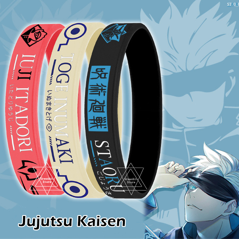 Anime Jujutsu Kaisen Yuji Itadori Gojo Satoru Toge Inumaki Sport Wristband Silicon Luminous Bracelets Gift