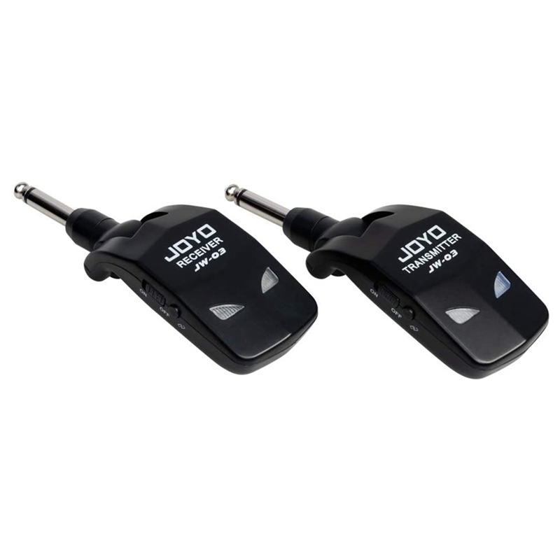 JOYO JW-03 2.4GHz Wireless Guitar System 4 Channels Rechargeable Audio Wireless Transmitter Receiver for Guitar Bass