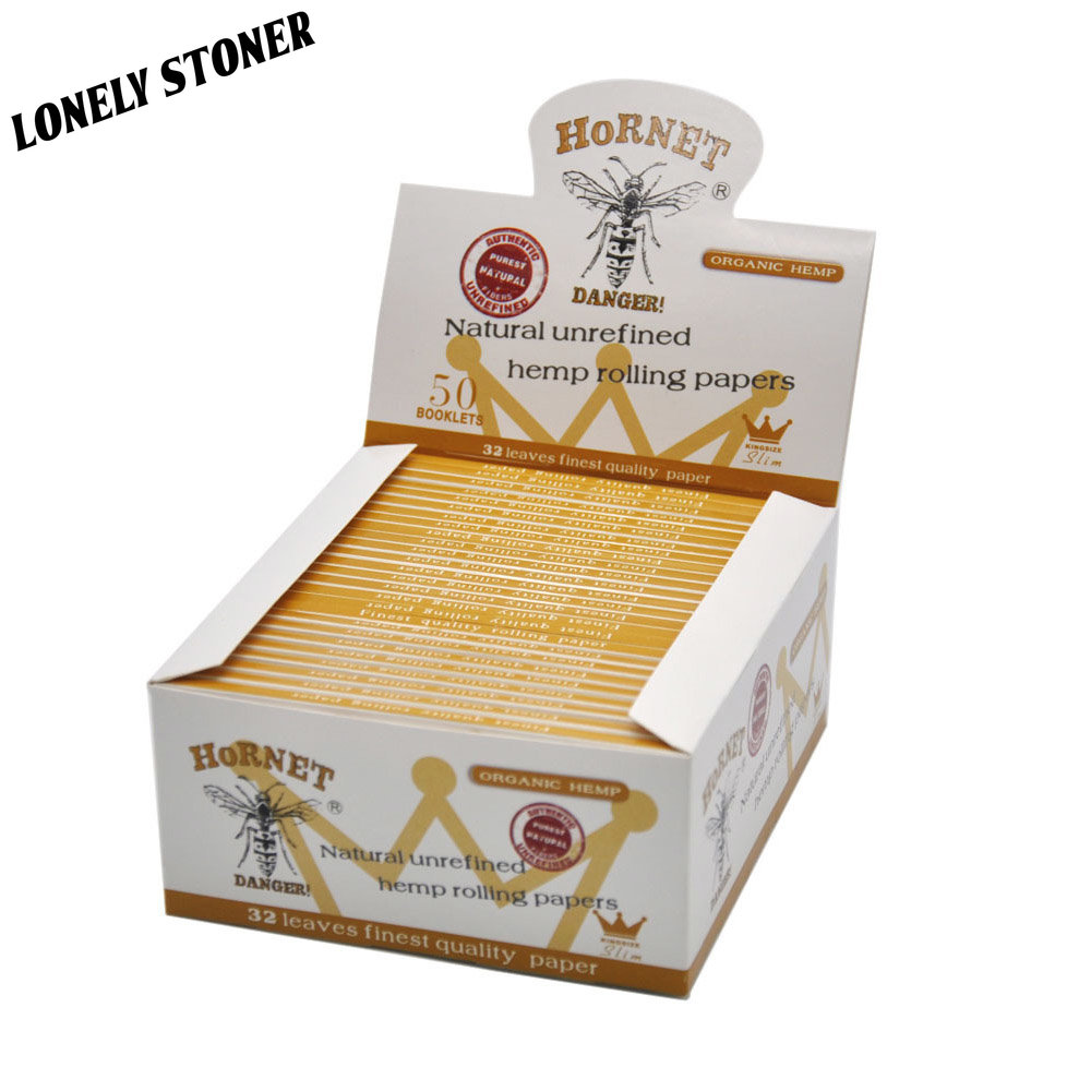 กระดาษโรล HORNET King Size 110MM Slim Organic Natural Rolling Papers ...