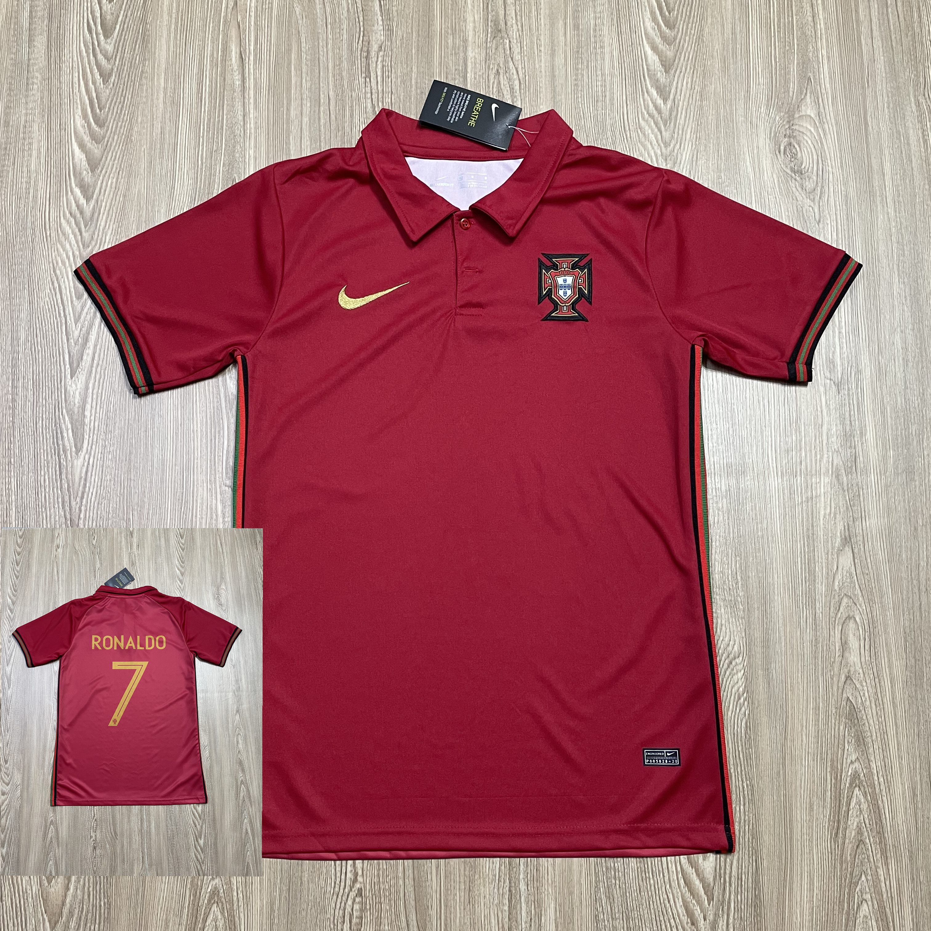 เสื้อสโมสรฟุตบอล เสื้อบอล เสื้อคอปก เสื้อกีฬา ทีมฺ Portugal ใส่สบาย ผ้ายึด รับประกันคุณภาพ ผ้าเกรดA