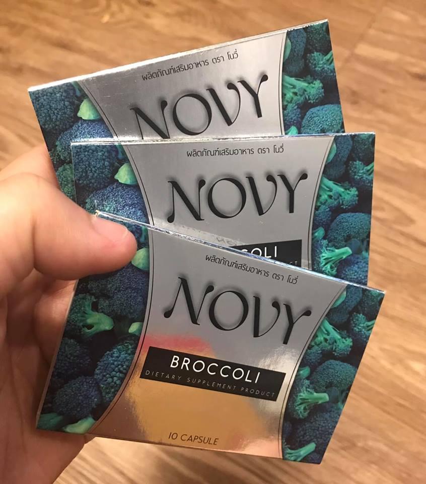 (ส่งฟรีเคอรี่ ของแท้ 100%) Novy Broccoli ผลิตภัณฑ์เสริมอาหาร โนวี่ บร็อคโคลี่ อาหารเสริมลดนำ้หนัก ดูแลรูปร่าง (3 กล่อง x ขนาด 10 แคปซูล)