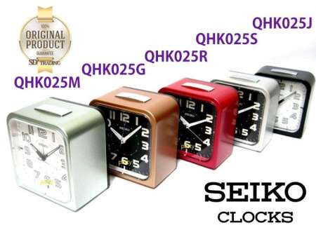 SEIKO นาฬิกาปลุก Quiet Sweep (Snooze) มีไฟ เสียงกริ่ง รุ่น QHK025K-สีดำ