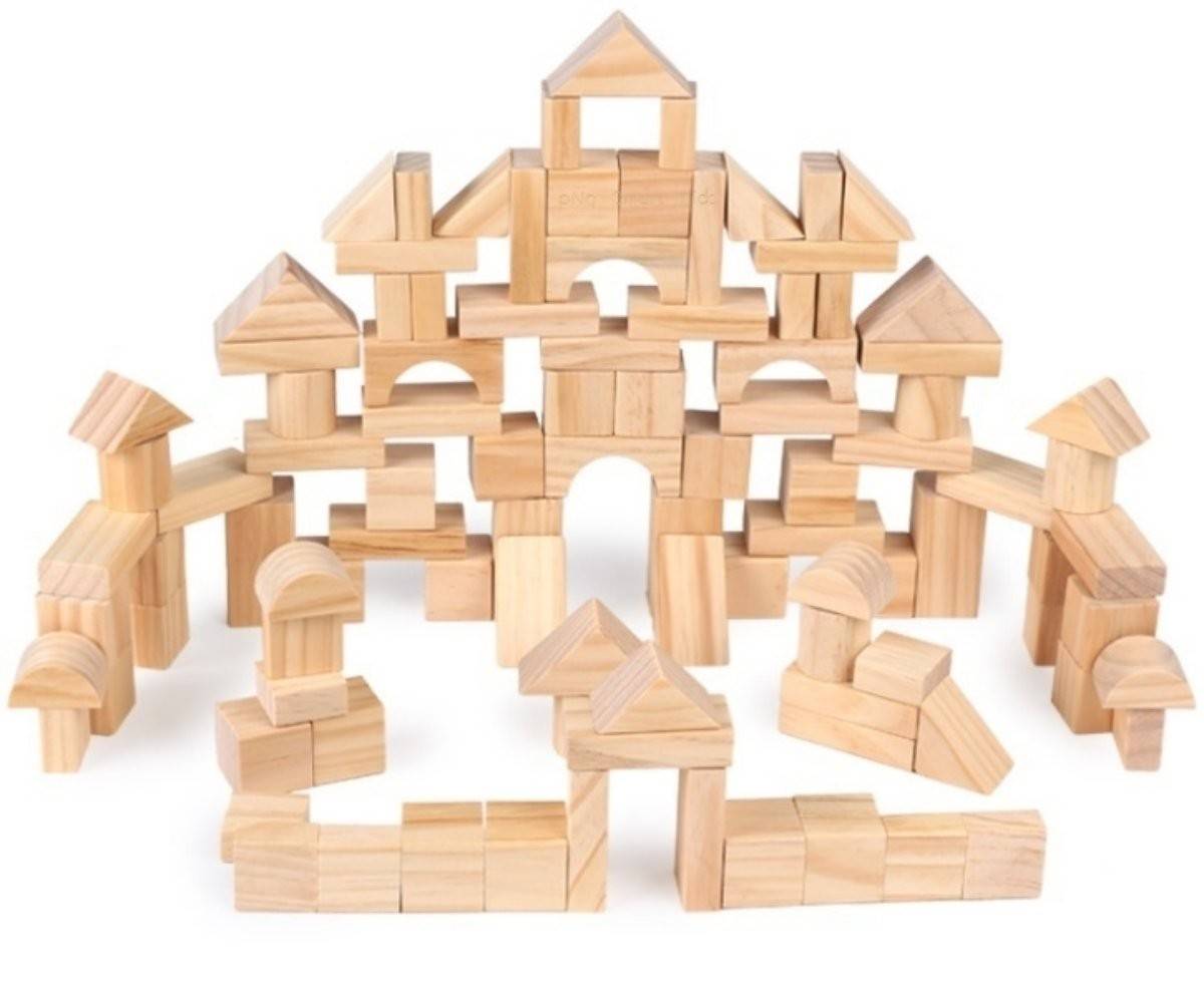 Building Blocks บล็อกสร้างเมือง ทำจากไม้เนื้อดี ไร้เสี้ยนหนาม