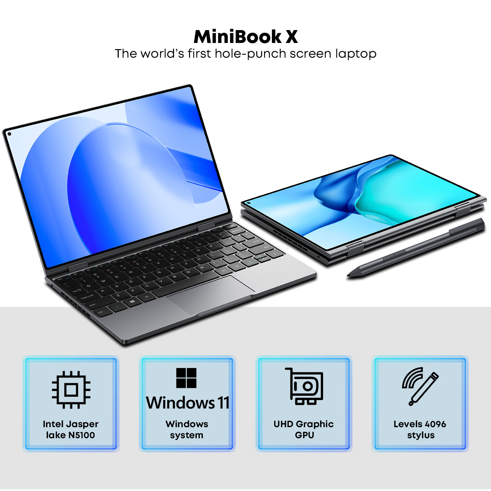 MiniBook X Laptop 10.51 รับประกัน1ปี ชิป10nm 12G 512Gแล็ปท็อปขนาดเล็ก ...