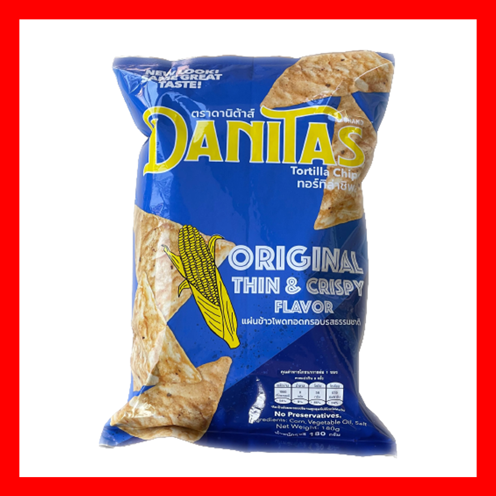 Danitas Tortilla Chips Original Thin & Crispy Flavor ( No Sugar) 180g